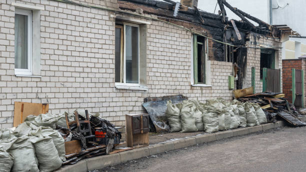 Professional Fire Damage Removal technician working in Hudson, TX